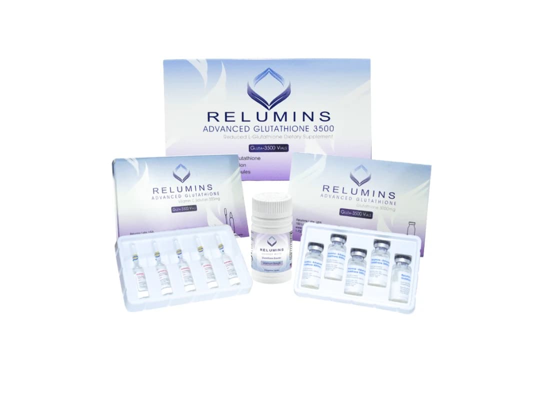 Relumins Advance 3500mg Glutathione Skin Whitening Injection - 5 Sessions - USA