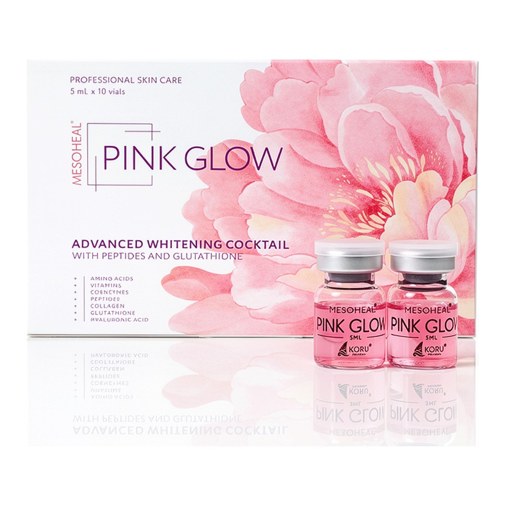 Mesoheal Pink Glow Advanced Whitening Cocktail with Peptides & Glutathione